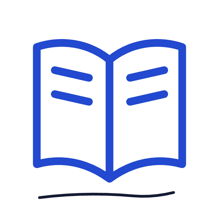 Open book representing practical learning.