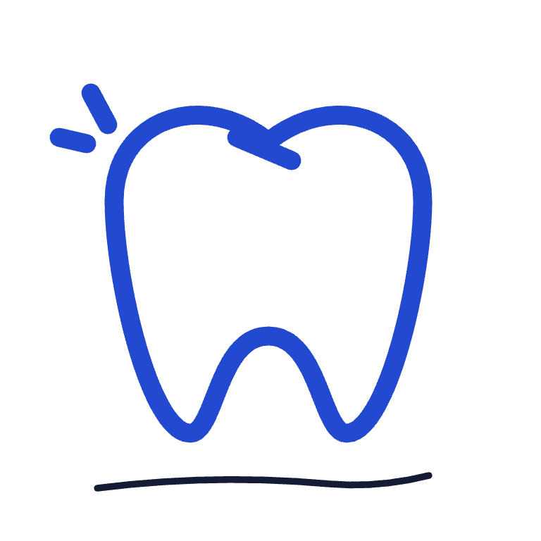 Tooth representing dental care.